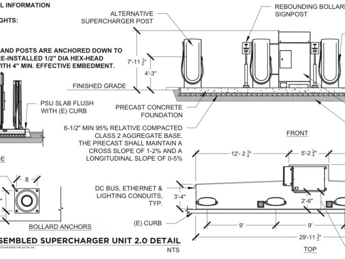 Tesla V4 Supercharger design and dimensions Drive Tesla