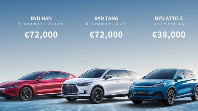BYD EVs debut Europe