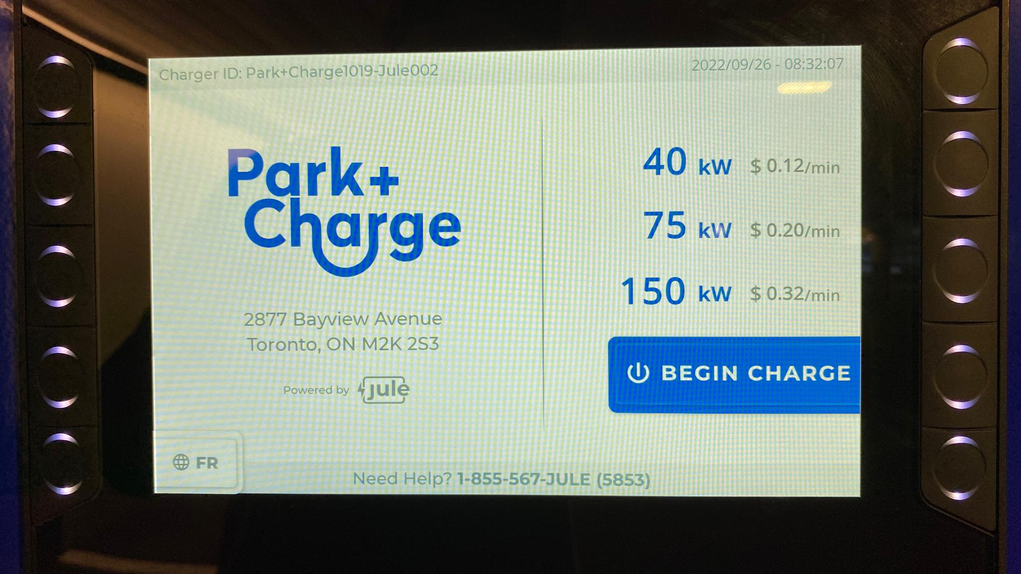 park and charge rates
