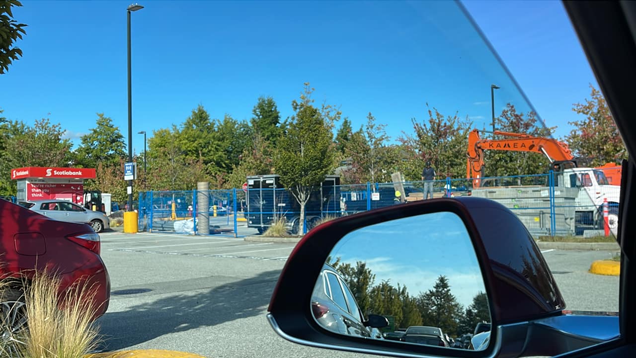 Tesla Supercharger in Richmond under construction [British Columbia