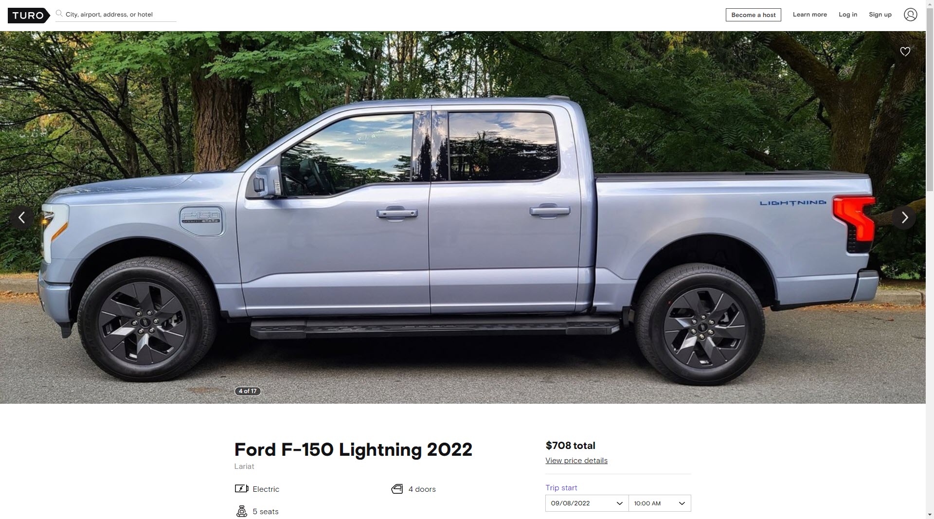 First F150 Lightning hits Turo in Canada, now available to rent in