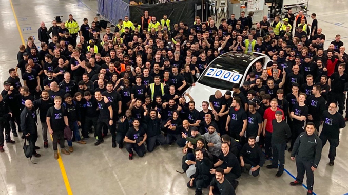 Giga Berlin 2000th Model Y courtesy of Tesla