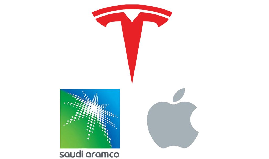 saudi aramco tesla apple