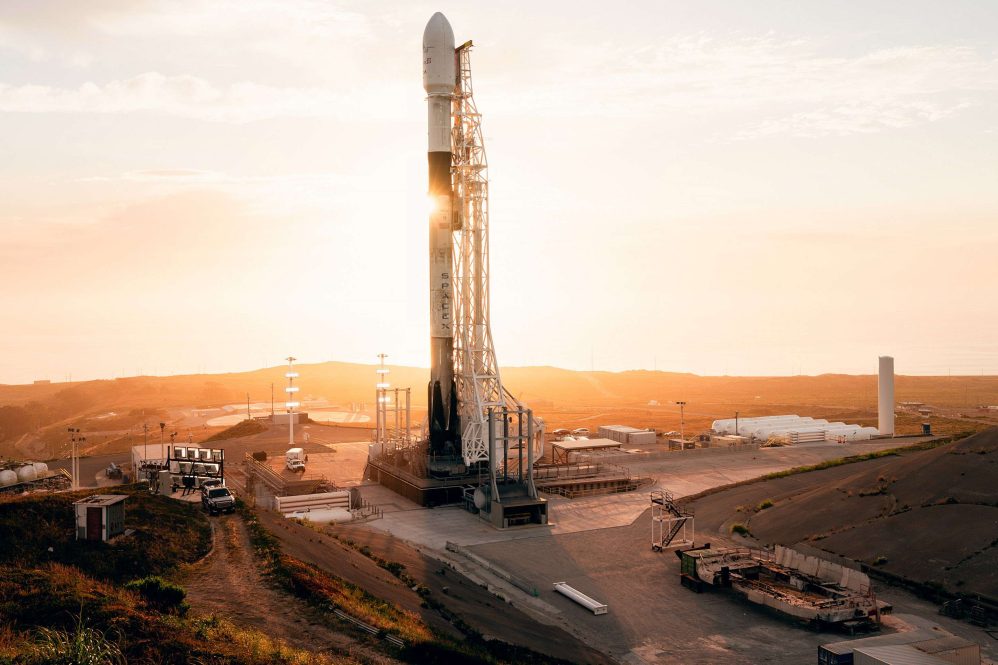 Falcon 9 rocket, courtesy of SpaceX