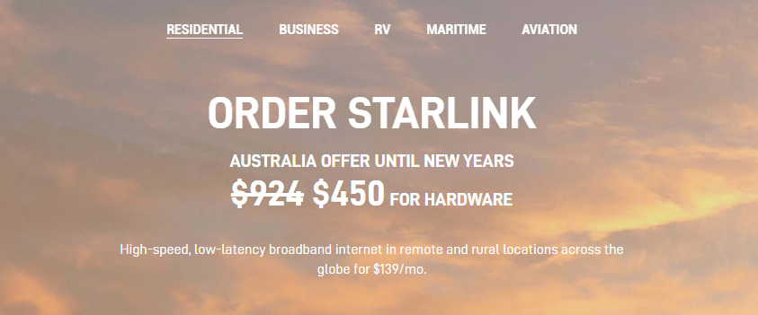starlink australia price