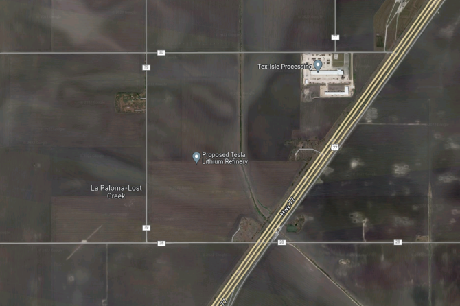 tesla lihtium robstown