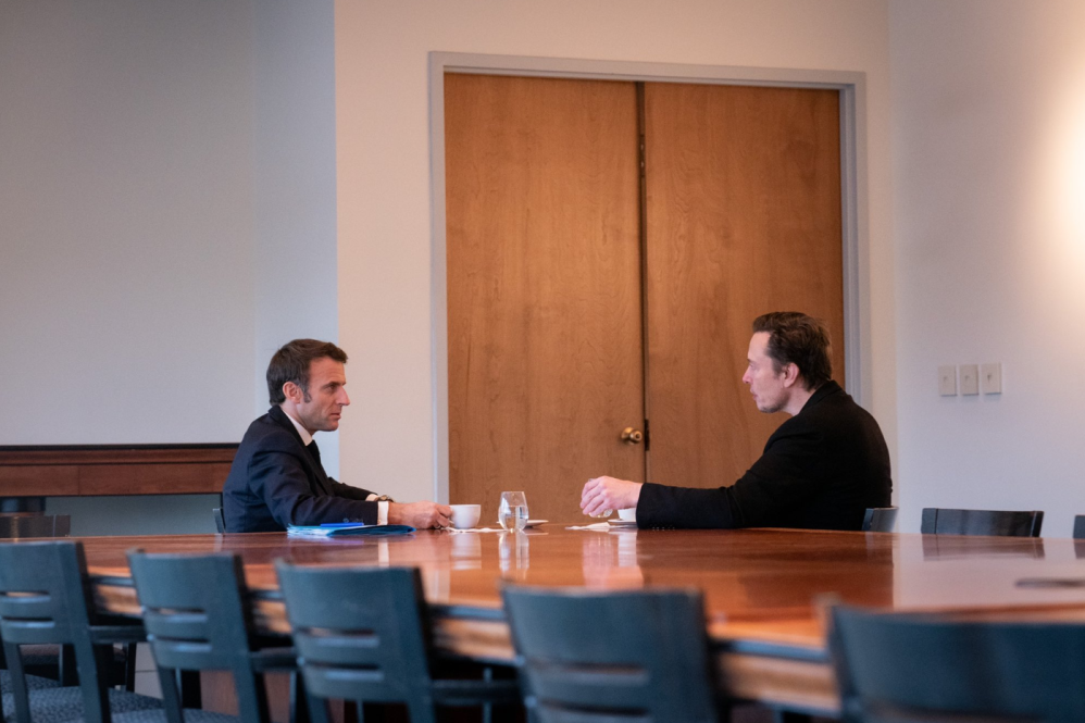Macron with Musk
