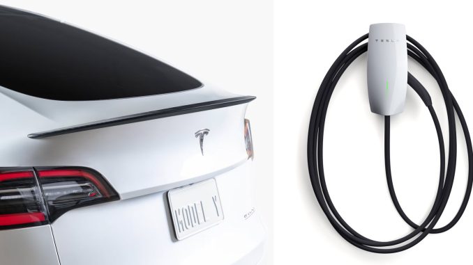 model y spoiler wall connector