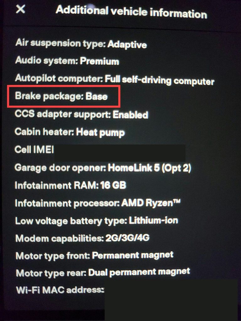 brake package base