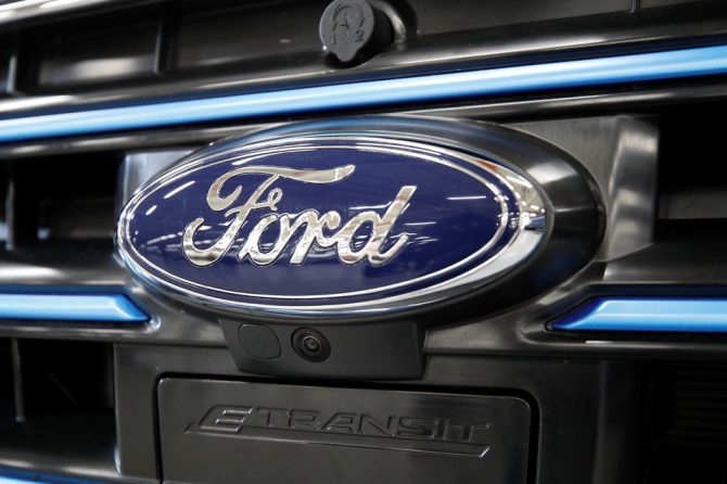 ford logo on an ev