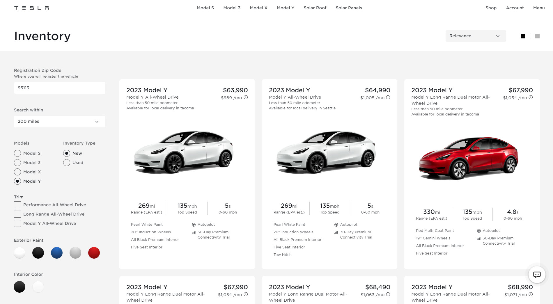 Tesla adds over 50 Model Y AWD SUVs with 4680 cells to existing inventory -  Drive Tesla