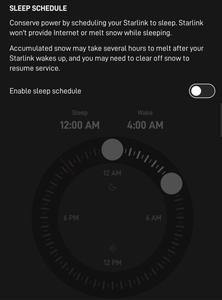 ‘Sleep Schedule’ feature launches for Starlink users to conserve power