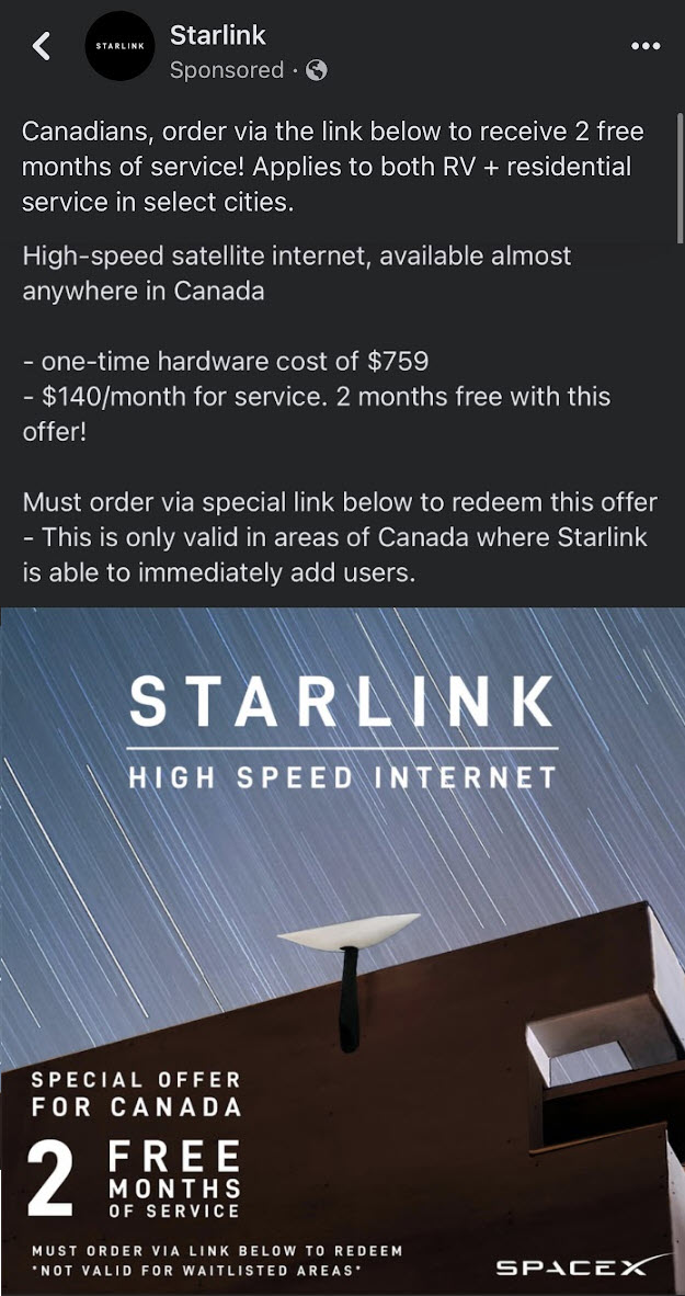 starlink ad