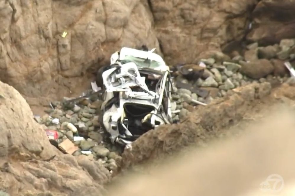 tesla crash devils slide