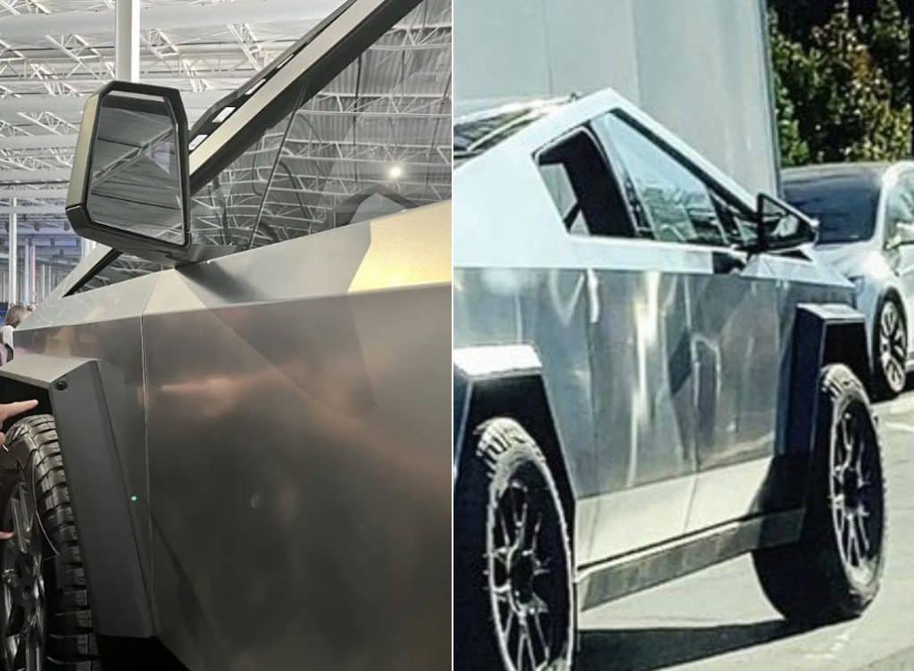 Tesla Cybertruck spotted with new side mirror design [Update] - Drive Tesla