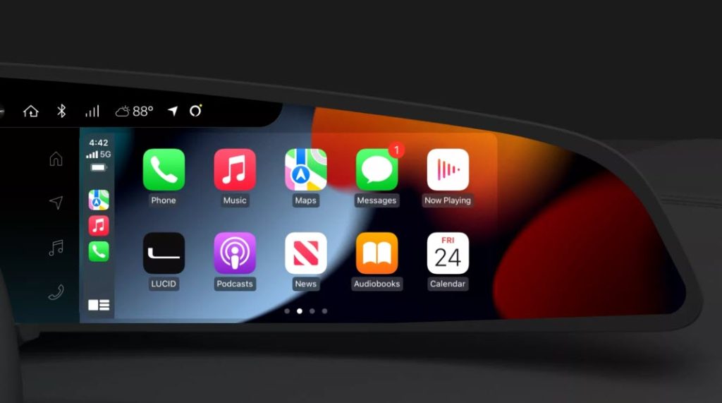 lucid carplay display