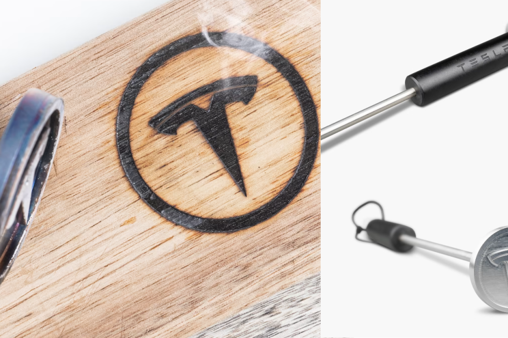 tesla branding iron