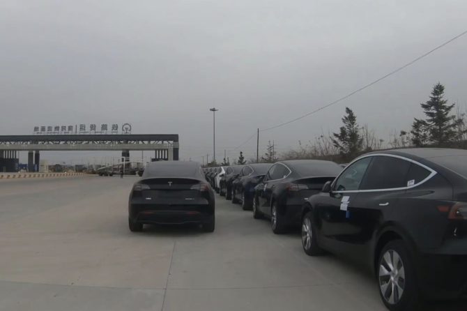 tesla china train