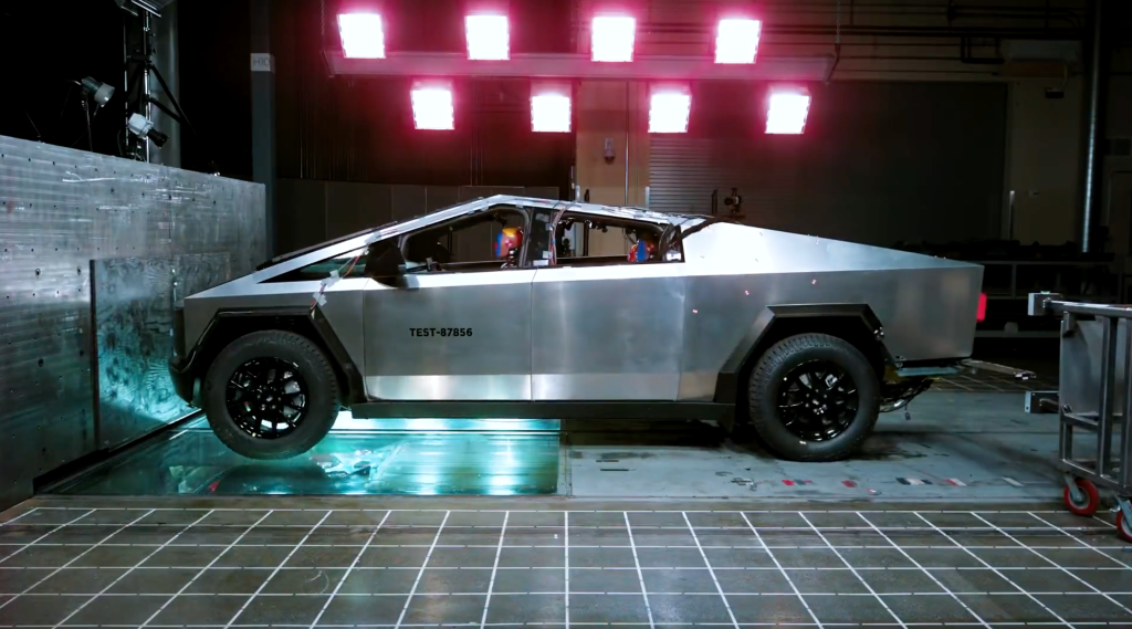 Tesla shares video of first Cybertruck crash test...or did they ...