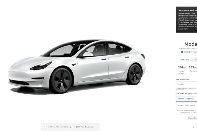 model 3 lr