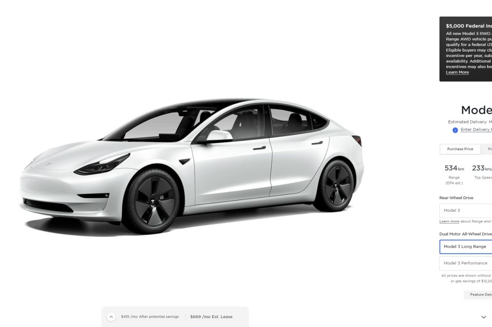 model 3 lr