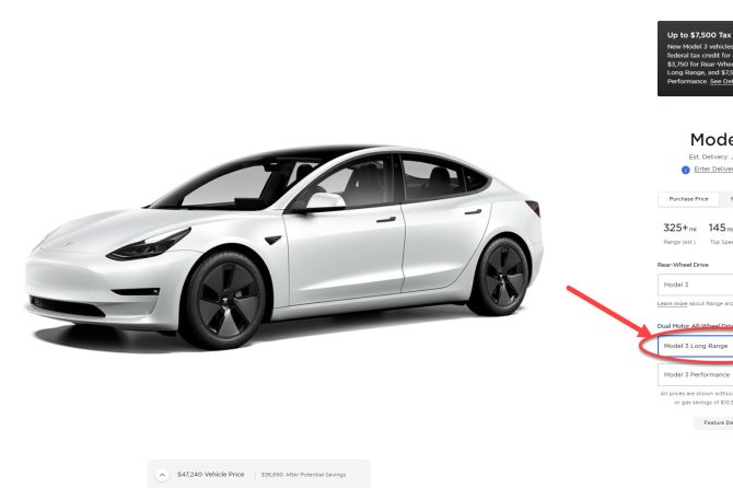 model 3 lr