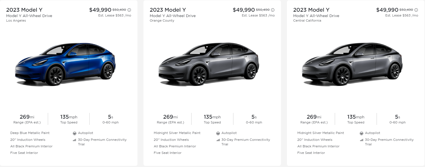 model y discount us