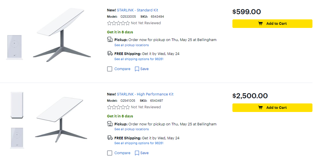 Starlink kits now available at Best Buy in the US Drive Tesla