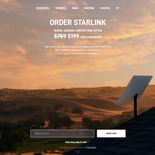 starlink rural canada