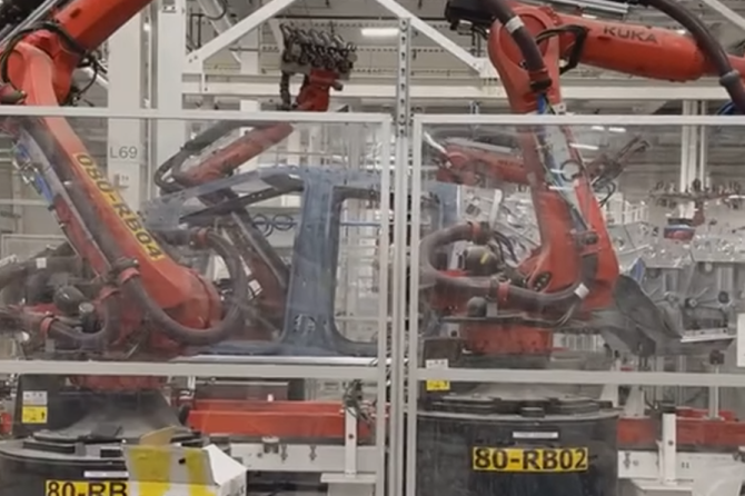 cybertruck production line