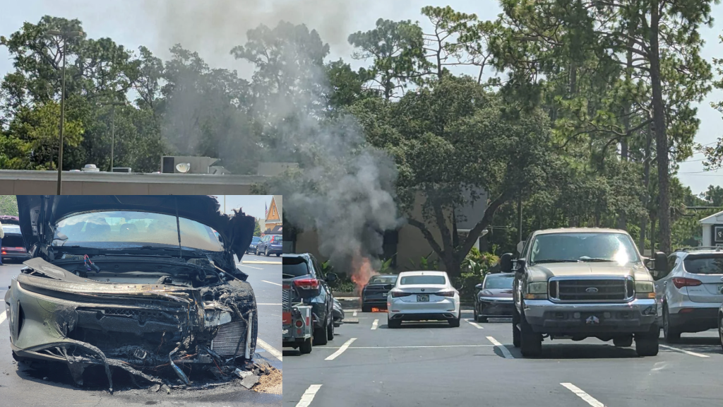 Lucid Air catches fire at demo drive event [Video] Drive Tesla