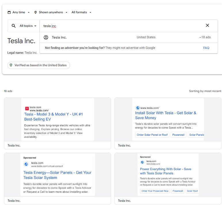 tesla ads