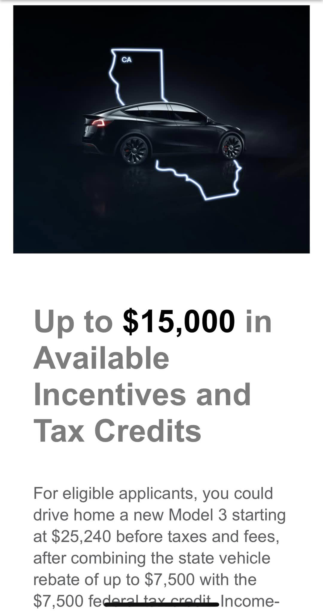 Tesla email on EV incentives 1