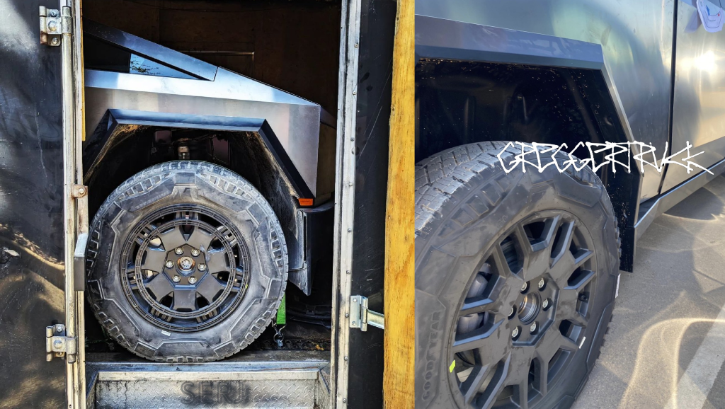 Tesla Cybertrucks spotted with new wheel design Drive Tesla