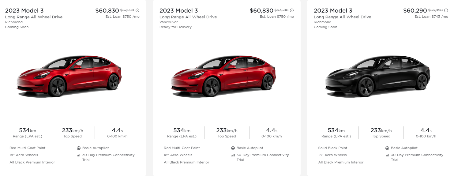 Tesla model 3 available outlet inventory