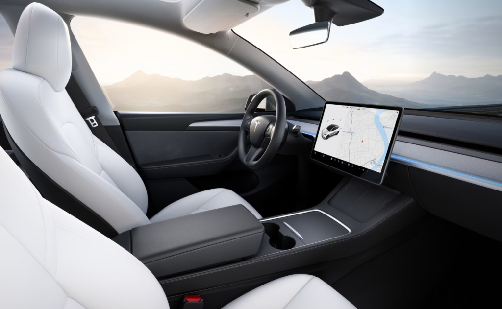 model y china white interior