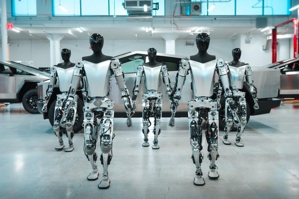 Tesla Optimus bots and Cybertrucks