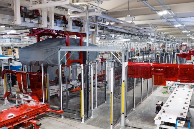 Tesla Cybertruck pilot line in Gigafactory Texas