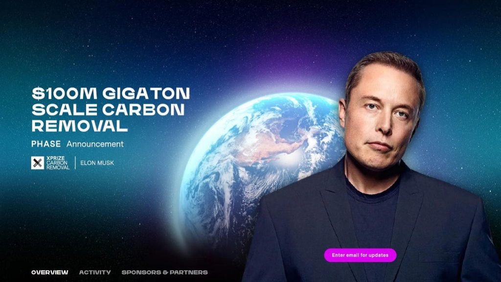 Elon Musk-funded XPRIZE '$100M Carbon Removal' Challenge