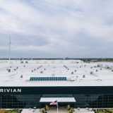 Rivian factory in Normal with turbine