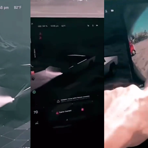 cybertruck ui collage