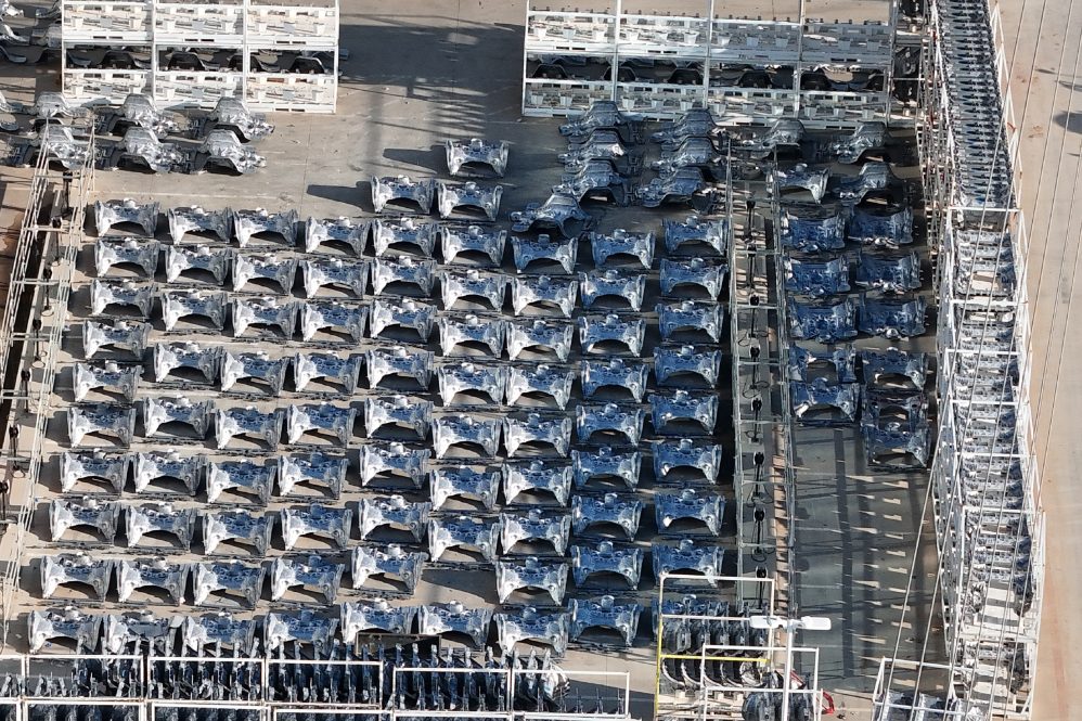 giga texas cybertruck castings