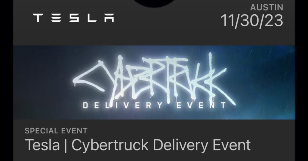 cybertruck delivery event
