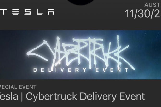 cybertruck delivery event