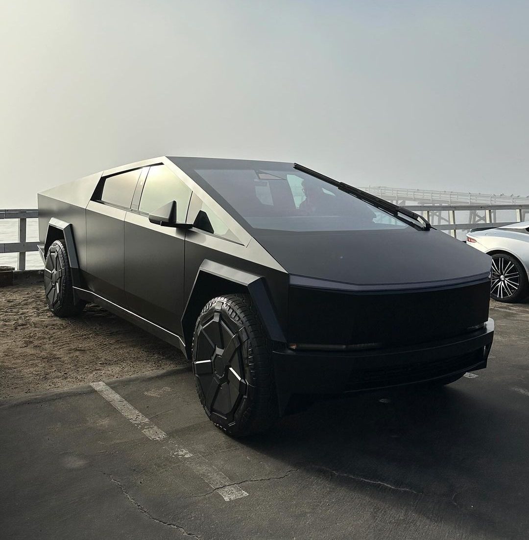 matte black cybertruck front