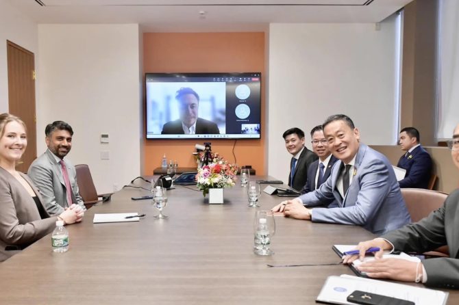 Prime Minister Srettha Thavisin discusses potential investment opportunities in Thailand with Tesla CEO Elon Musk