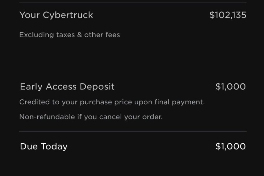 early access deposit