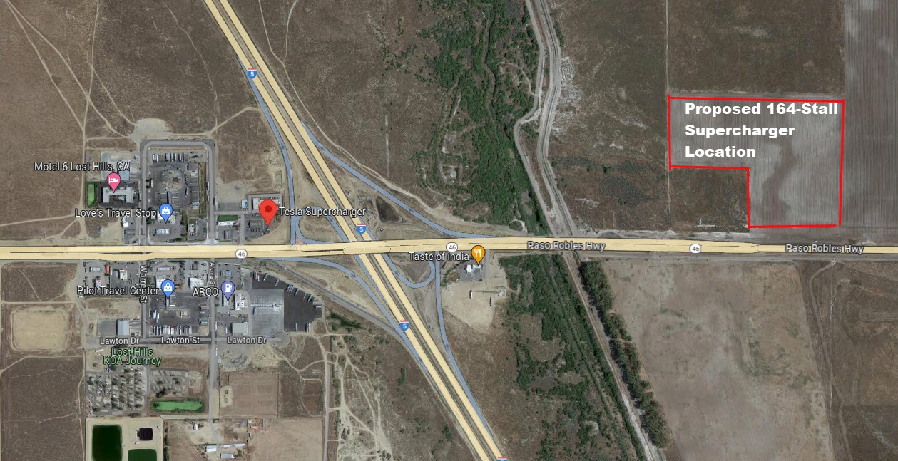 Tesla files plans to build world's largest 164-stall Supercharger in ...
