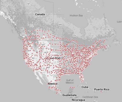 supercharger map north america