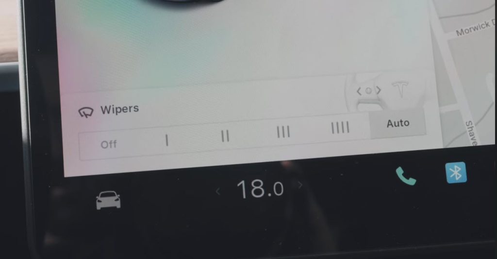 tesla auto wipers